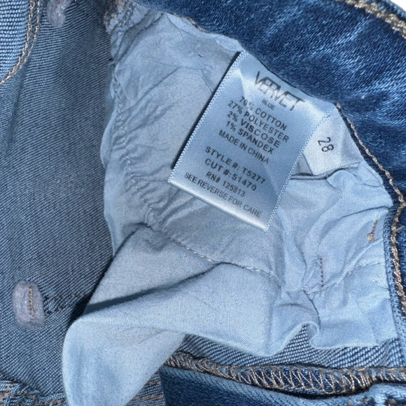 Vervet Harper Trouser Flare Jeans Size 28 High rise stretch - Picture 7 of 9